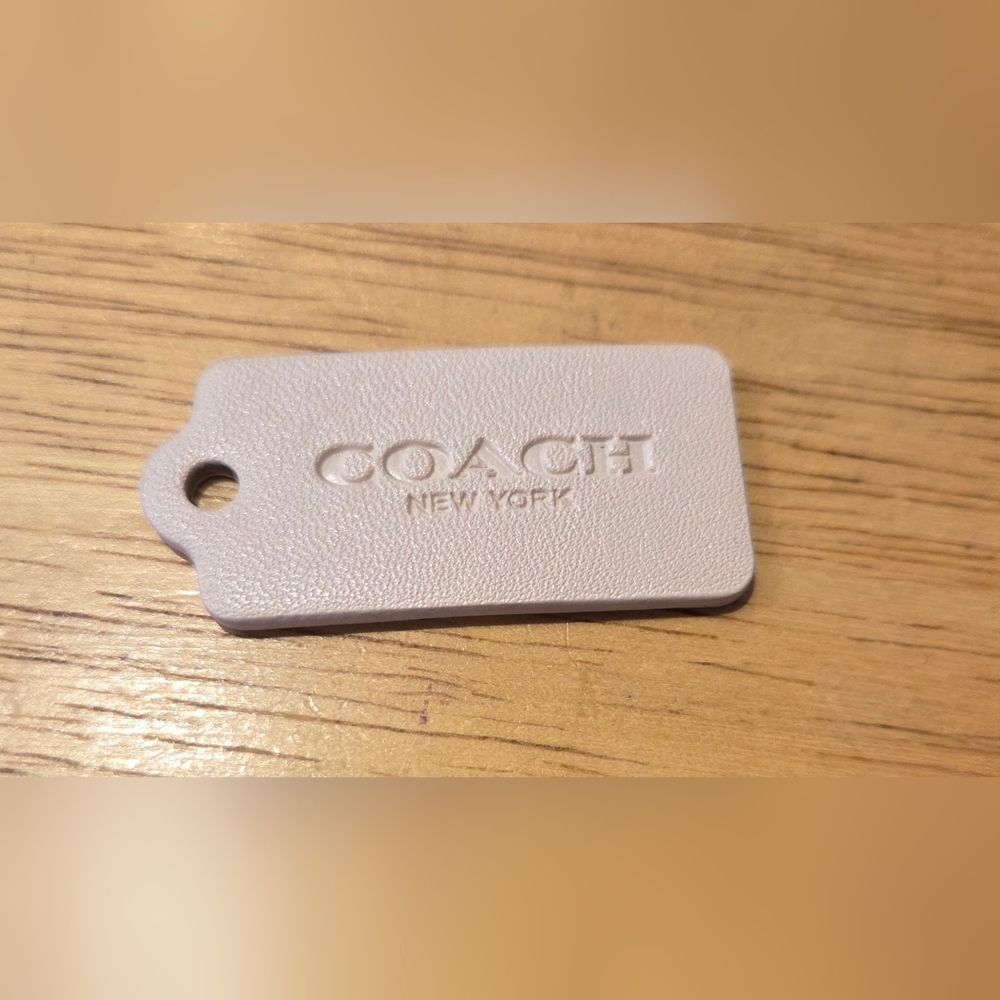 Coach Light Pink/Cream Leather Tag